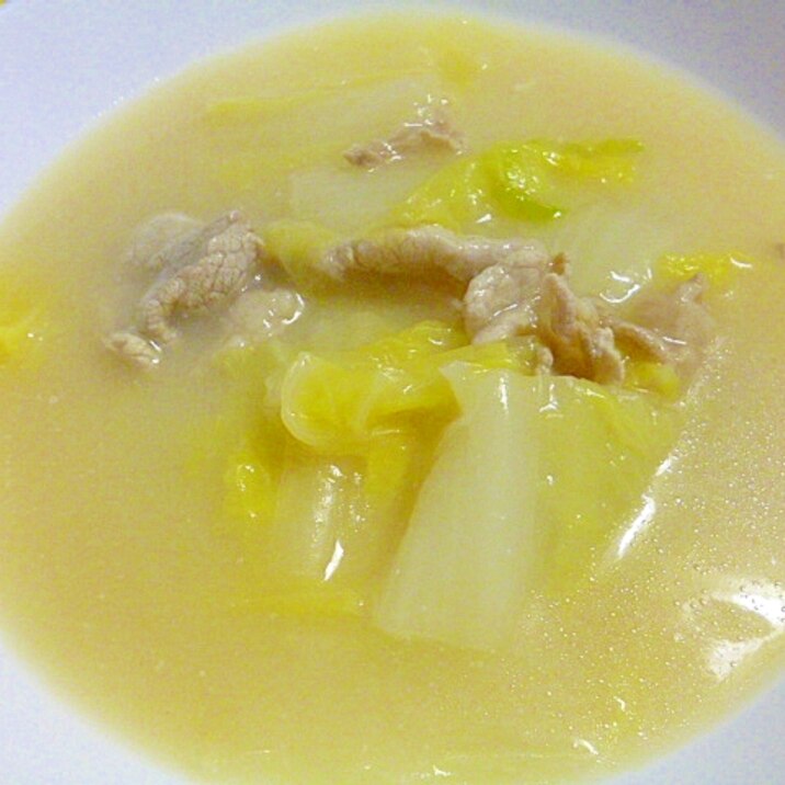 和みレシピ♪たっぷり白菜と豚肉のとろみスープ